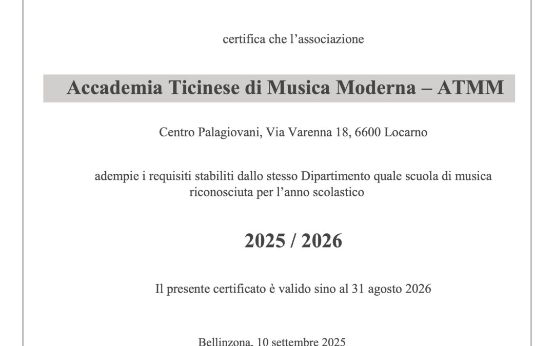 Riconoscimento DECS 2025 / 2026